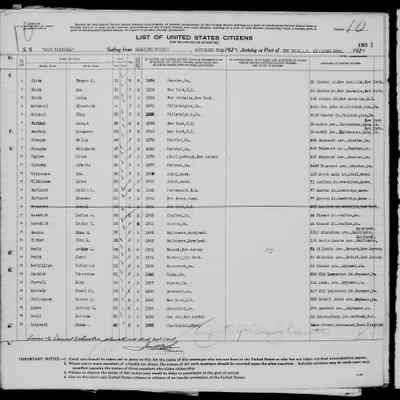 Passenger list from Hamilton, Bermuda (same trip) - from FamilySearch