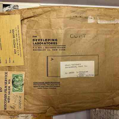 Photo Development Envelopes and Receipts