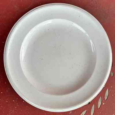 White Ironstone plate "Union shape"