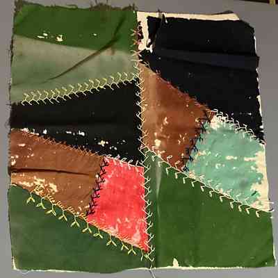 Crazy quilt square