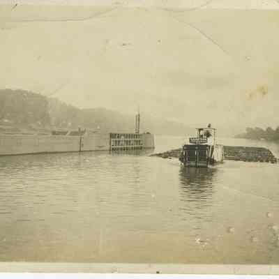 "Sampson" Barge with Coal Load
