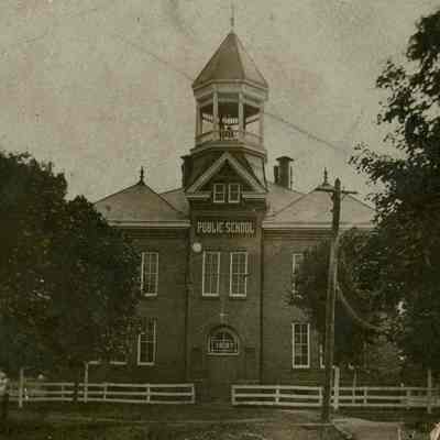 1887 School with Board Fence