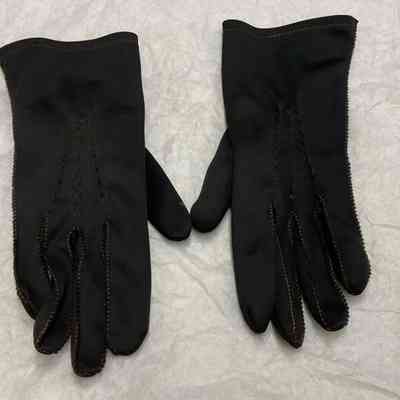 Black Cotton women's dress gloves