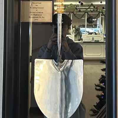 Shovel Used for Breaking Ground at Farmer's Federal Bank