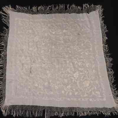 Silk fringed scarf