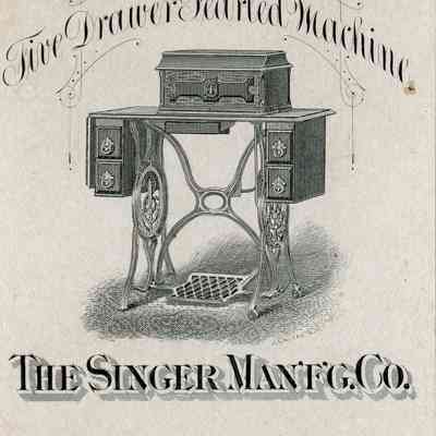 Singer Sewing Machine Advertisement Card
