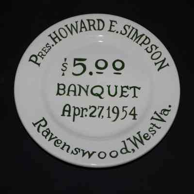 Trenle Blake China - Howard E Simpson $5 Banquet Plate