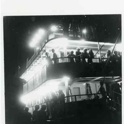P. A. Denny Sternwheeler Deck at Night