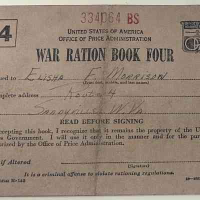 War Ration Book #4 - 334064 B5