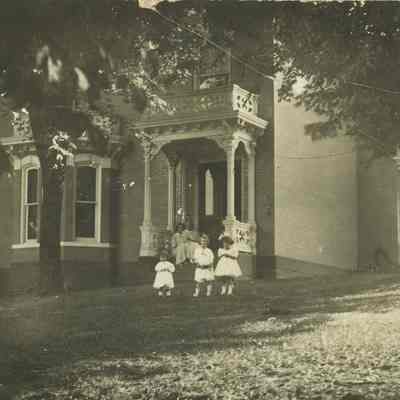 3 Girls + Ladies - Backyard - porch of TBH Lemley House