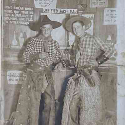 Cowboys in One Eyed Jack's Bar, 1920s