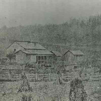 Farm with Corn Shocks (Pfost-Greene Farm?)
