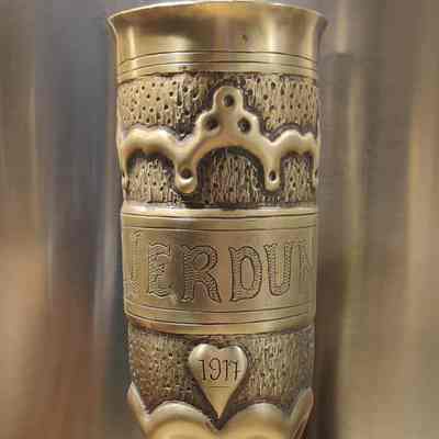 1917 Battle of Verdun Mortar Shell Vase