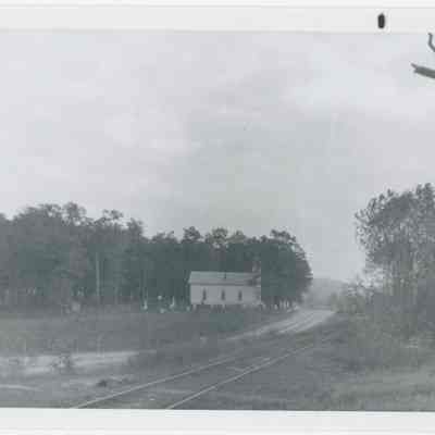 Otterbein Church along train tracks