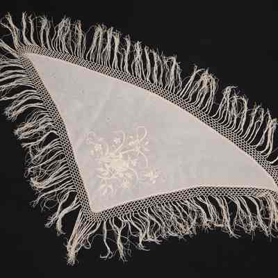 Silk fringed scarf