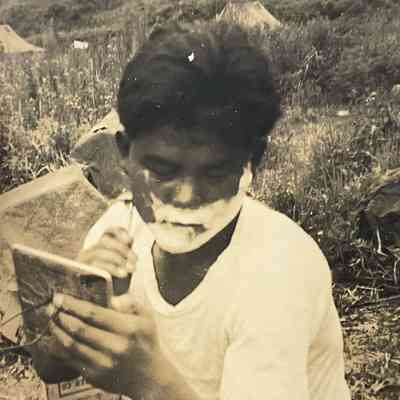 Boy shaving