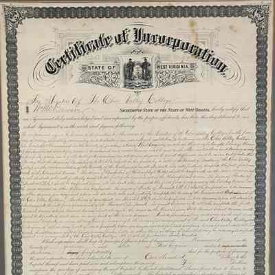 Ohio Valley College Certificate of Incorporation