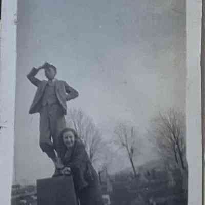 Unidentified Woman in Cemetery, 1936