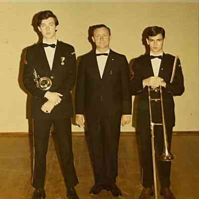 Jim Porter and 2 Students