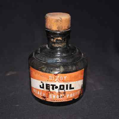 Jet oil shoe polish bottle