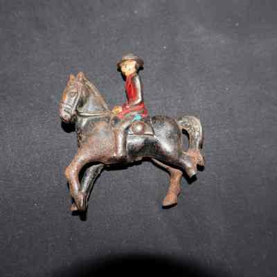 metal horse with cowboy