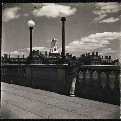 Dunster House from Weeks Memorial Bridge, Harvard 9/3/36