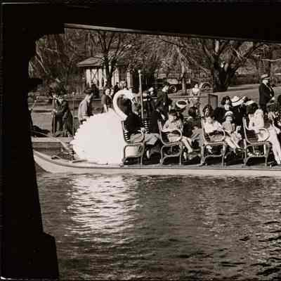 Public Gardens, Boston. "Swan Boat," spring