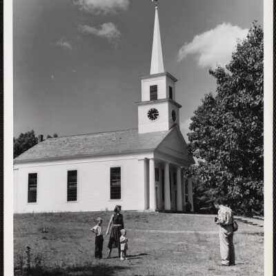 Sturbridge Village - Sturbridge, Mass. This old church was moved from a nearby town to the village