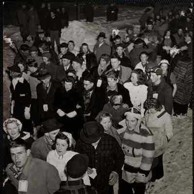 The procession approaching the Ice Arch