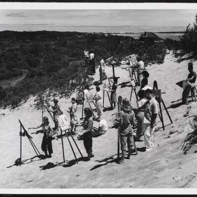 Art class in the Provincetown dunes
