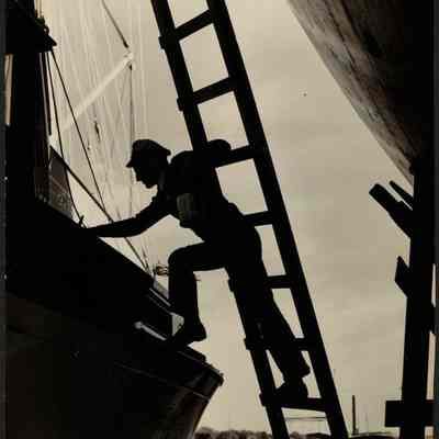 Graues shipyard, Marblehead 1937 spring