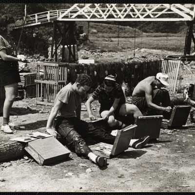 Art students at Ogunquit Perkins Cove 1939