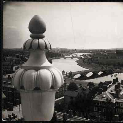The Charles River as seen from the buildings of the Harvard Graduate School of Business Administration