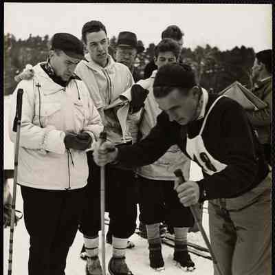 Joe Dodge "starter" - P. Francioli about to start 15 kilometer cross country race.