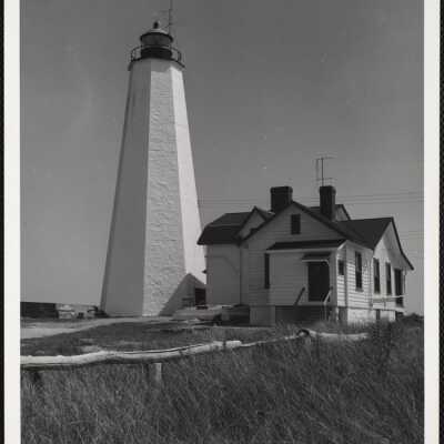Saybrook Lynde Point Light Old Saybrook, Conn 154 years old (1957)
