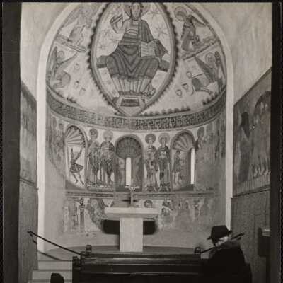 12th century Spanish fresco from the church of Santa Maria de Mur, Catalonia, one of the outstanding possessions of the Museum of Fine Arts, installed in a specially designed chapel