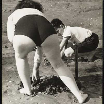 Clam digging at Biddeford Pool, Me.