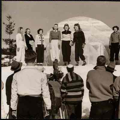 L to R: Eleanor Crowchett, Sunny Conlin, Polly Mann, Annamae Schoonover, "Queen" Dorothy Gordus, Betty Hearn, Jean McGay, Carol Jones, Lucy Flaherty