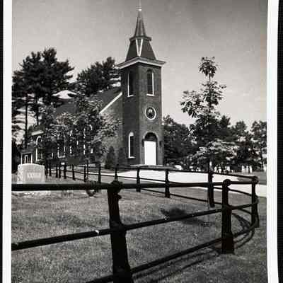 St. Patrick's Roman Catholic Church, Newcastle, Maine. Built 1803-1808, was dedicated by Father Jean de Cheverus, who became the first Roman Catholic bishop of New England in 1808.