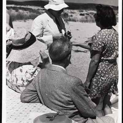 Siasconset clam bake. Man in white hat is Dean Lurgman