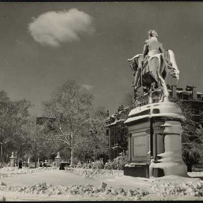 Boston Public Gardens Feb. 1945