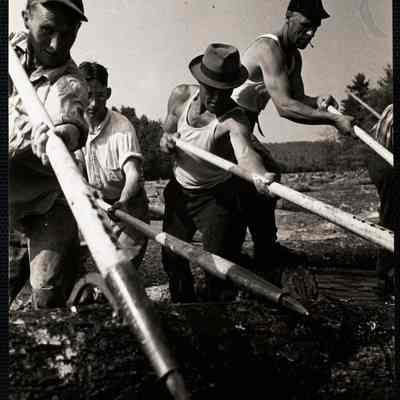 Log jam - Saco River at Hiram, Me
