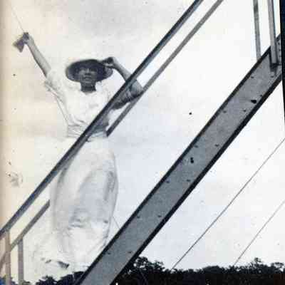Annabell at the Standard Oil Pumping Station on Treadwell Rd in Wayne on Aug. 16, 1914.
