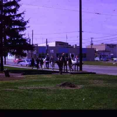 Protest on Wayne road about Pollution, 1970