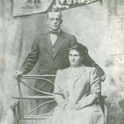 Walter Schenk and Ruth Merriman in April of 1910. Ruth was the Daughter of Zachary and Nancy Merriman.