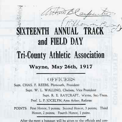 1917 Track and Field Brochure