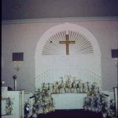 Altar decorated for Easter