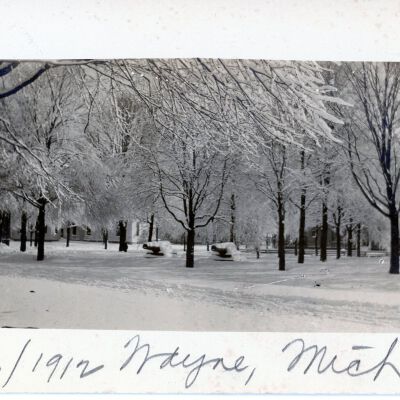 Village square Park in Winter