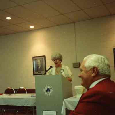 President Donna McEachern and District Governor Bob Harrison
