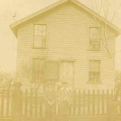 Mrs. Ernest English (Caroline Bower) and son Clyde on right